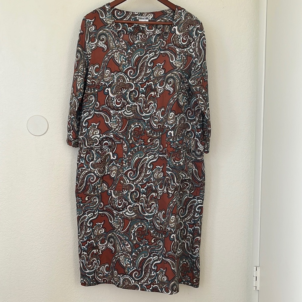 Winter Silks Paisley Dress